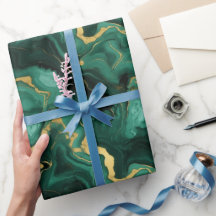 エメラルドグリーンと金ゴールド大理石の液体スタイルパターン