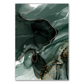 エメラルドグリーンと金ゴールド大理石、大理石背景 テーブルナンバー (裏面)