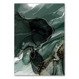 エメラルドグリーンと金ゴールド大理石、大理石背景 テーブルナンバー