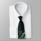 エメラルドグリーンと金ゴールド大理石、大理石背景 ネクタイ (タイ)