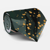 エメラルドグリーンと金ゴールド大理石、大理石背景 ネクタイ (ロール)