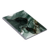 エメラルドグリーンと金ゴールド大理石、大理石背景 ノートブック (右側)