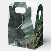 エメラルドグリーンと金ゴールド大理石、大理石背景 フェイバーボックス (オープン)