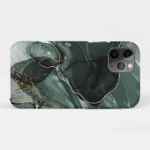 エメラルドグリーンと金ゴールド大理石、大理石背景 Case-Mate iPhoneケース (裏面(横))