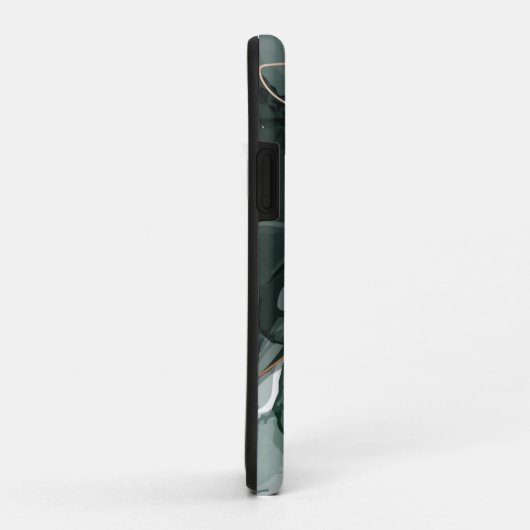 エメラルドグリーンと金ゴールド大理石、大理石背景 Case-Mate iPhoneケース (裏面/右)