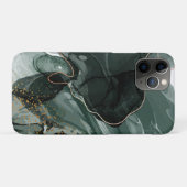エメラルドグリーンと金ゴールド大理石、大理石背景 Case-Mate iPhoneケース (裏面(横))