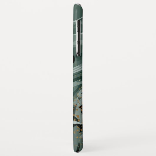 エメラルドグリーンと金ゴールド大理石、大理石背景 Case-Mate iPhoneケース (裏面/左)