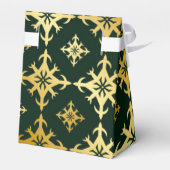 エメラルドグリーンと金ゴールド王室のクラウン結婚ズ フェイバーボックス (裏面サイド)