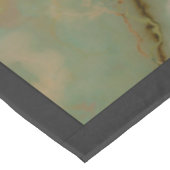 エメラルドグリーンと銅の金ゴールド大理石 テーブルクロス (アングル)