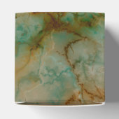 エメラルドグリーンと銅金ゴールド大理石 フェイバーボックス (上部)