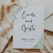 エメラルドグリーンのウェディングカードとギフトサイン 招待状