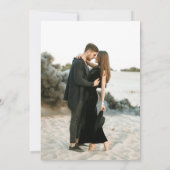 エメラルドグリーンのウェディング セーブザデート (裏面)