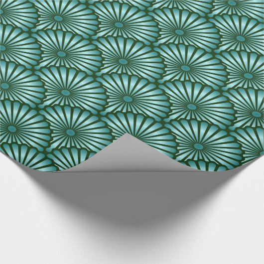 エメラルドグリーンのエジプトのやしシダの木 ラッピングペーパー (角)