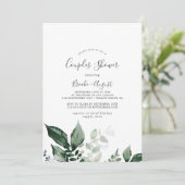 エメラルドグリーンのカジュアルシャワー 招待状 (スタンド正面)