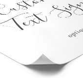 エメラルドグリーンのカード＆ギフト カスタムテキストサイン ポスター (角)