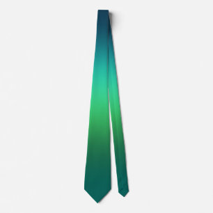 エメラルドグリーンのグラデーション ネクタイ
