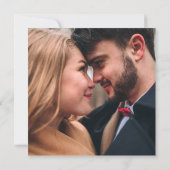 エメラルドグリーンのゴールドボタニカル写真 Save the Date (裏面)