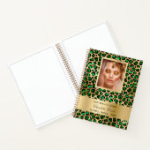 エメラルドグリーンのゴールドレオパードビューティーサロン事業 ノートブック (内部)