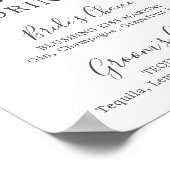 エメラルドグリーンのシグネチャードリンクサイン ポスター (角)