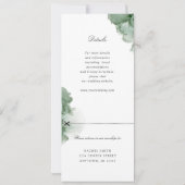 エメラルドグリーンのジオード結婚式招待状（RSVP付き) 招待状 (裏面)