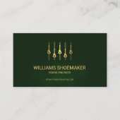 エメラルドグリーンのスタイリッシュな金ゴールドの平衡装置のパネル 名刺 (正面)