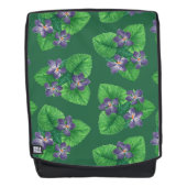 エメラルドグリーンのスミレ バックパック (正面)