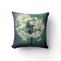 エメラルドグリーンのデイジーの装飾用クッション