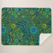 エメラルドグリーンのトンボを飛ぶ シェルパブランケット (正面(横))