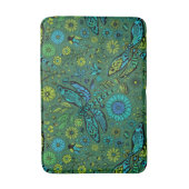 エメラルドグリーンのトンボを飛ぶ バスマット (正面縦)