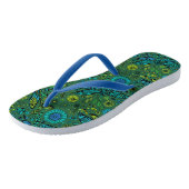 エメラルドグリーンのトンボを飛ぶ ビーチサンダル (アングル)