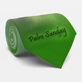 エメラルドグリーンのパームサンデーの十字 ネクタイ (ロール)