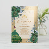 エメラルドグリーンのプリンセスのキンセアニエラの招待状 招待状 (スタンド正面)