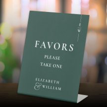 エメラルドグリーンのモダンなイニシャル ウェディングギフト