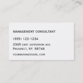 エメラルドグリーンのモダンなコンサルタントの名刺 名刺 (裏面)