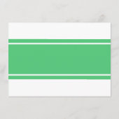 エメラルドグリーンのモダンな結婚式のディテール エンクロージャーカード (裏面)