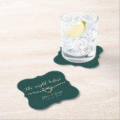 エメラルドグリーンのリハーサルディナーコースター ペーパーコースター (インサイチュ)