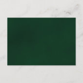 エメラルドグリーンのローズエレガントウェディングウェブサイト エンクロージャーカード (裏面)