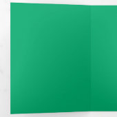 エメラルドグリーンの三つ折り招待状 - カスタマイズ可能 三つ折り招待状 (内部最初)