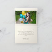 エメラルドグリーンの写真プリンセスティアラのキンバレラ サンキューカード (内部)