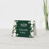 エメラルドグリーンの写真プリンセスティアラのキンバレラ サンキューカード (正面)