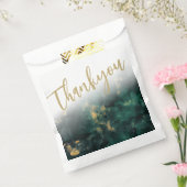 エメラルドグリーンの大理石サンクスギフトバッグ フェイバーバッグ (封をした状態)