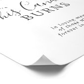 エメラルドグリーンの植物 このキャンドルが燃える追悼プレート ポスター (角)