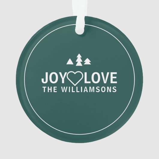 エメラルドグリーンの樺の木の愛及び喜びの倍数の写真 オーナメント (裏面)