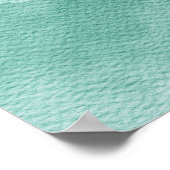 エメラルドグリーンの水彩プリムローズ | 1x1比 ポスター (角)