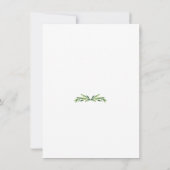 エメラルドグリーンの水彩画の花輪　リハーサルディナー 招待状 (裏面)