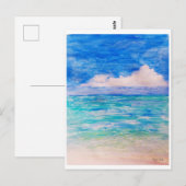 エメラルドグリーンの海と空 ポストカード (正面/裏面)