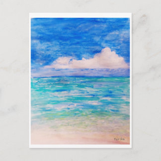エメラルドグリーンの海と空 ポストカード