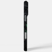 エメラルドグリーンの瞳の幾何学ブラックキャット Case-Mate iPhoneケース (裏面 / 右)