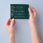 エメラルドグリーンの結婚式はデート以外 チラシ (手)