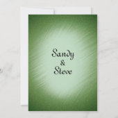 エメラルドグリーンの結婚式招待状 招待状 (裏面)